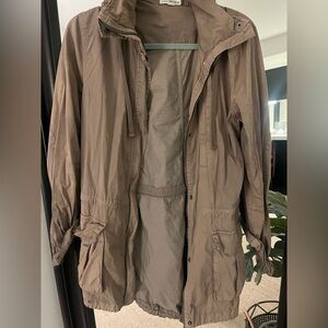 James Perse Tan Hooded Jacket